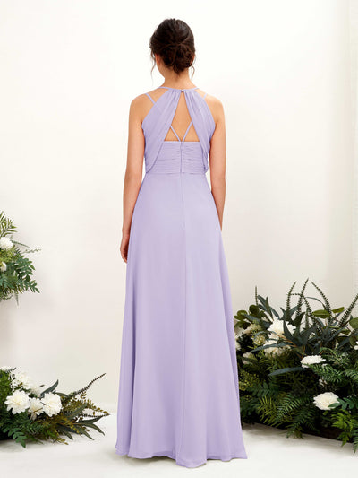 Carlyna Joa A-Line Lilac Bridesmaid Dress Maxi Sleeveless V-Neck Dress #color_lilac