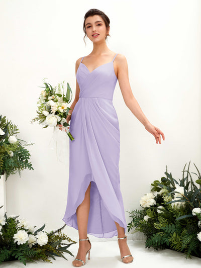 Carlyna Liliane Sheath Lilac Bridesmaid Dress Midi Sleeveless V-Neck Dress #color_lilac