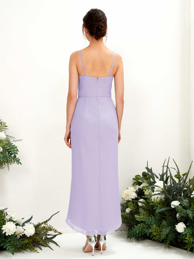 Carlyna Liliane Sheath Lilac Bridesmaid Dress Midi Sleeveless V-Neck Dress #color_lilac