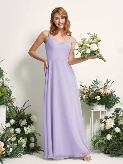 Carlyna Hannah A-Line Lilac Bridesmaid Dress Maxi Sleeveless Sweetheart Dress Front View #color_lilac