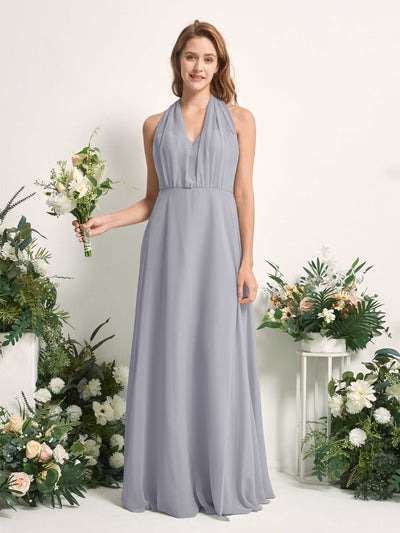 Carlyna Carolyn Convertible Dusty Lavender Bridesmaid Dress Maxi Sleeveless Sweetheart Dress Front View #color_dusty-lavender