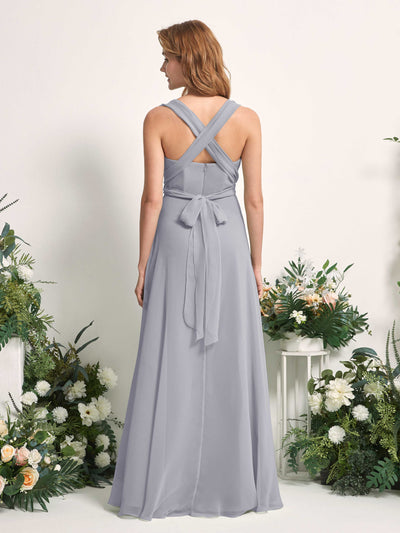 Carlyna Carolyn Convertible Dusty Lavender Bridesmaid Dress Maxi Sleeveless Sweetheart Dress Side View 4 #color_dusty-lavender