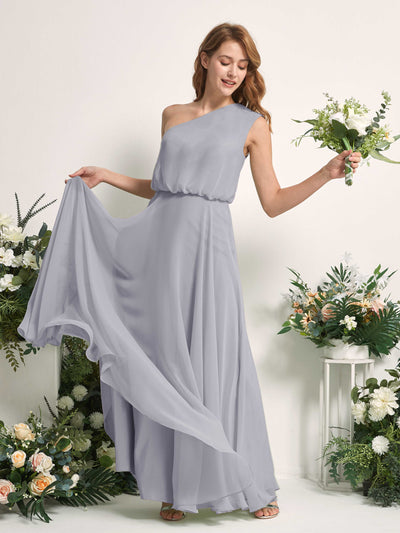 Carlyna Cecily A-Line Dusty Lavender Bridesmaid Dress Maxi Sleeveless One Shoulder Dress Side View 2 #color_dusty-lavender
