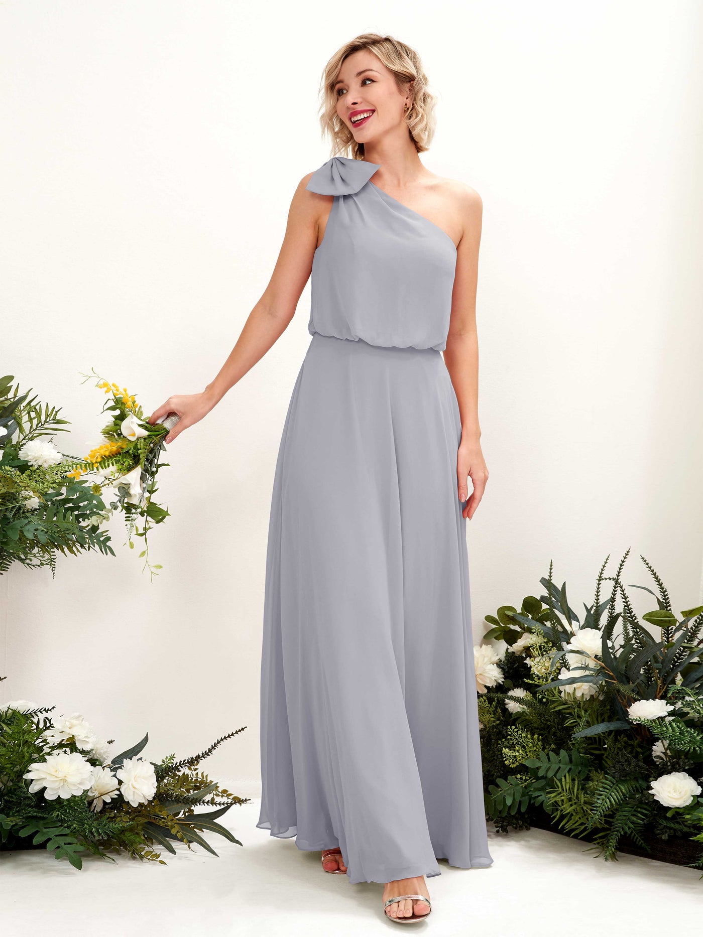 A-line One Shoulder Sleeveless Chiffon Bridesmaid Dress - Dusty Lavender (81225503)#color_dusty-lavender