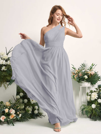 Carlyna Evelyn A-Line Dusty Lavender Bridesmaid Dress Maxi Sleeveless One Shoulder Dress Side View 2 #color_dusty-lavender