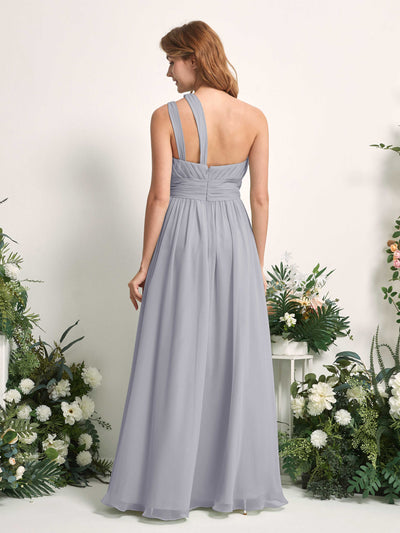 Carlyna Evelyn A-Line Dusty Lavender Bridesmaid Dress Maxi Sleeveless One Shoulder Dress Back View #color_dusty-lavender