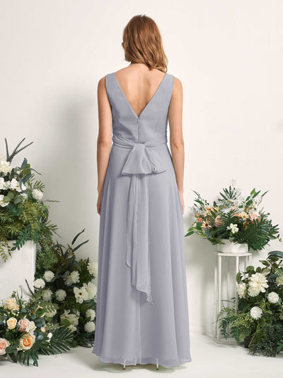 Carlyna June A-Line Dusty Lavender Bridesmaid Dress Maxi Sleeveless V-Neck Dress #color_dusty-lavender