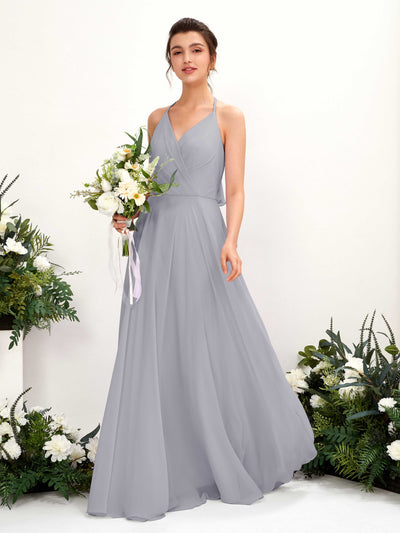 Carlyna Launo A-Line Dusty Lavender Bridesmaid Dress Maxi Sleeveless V-Neck Dress #color_dusty-lavender