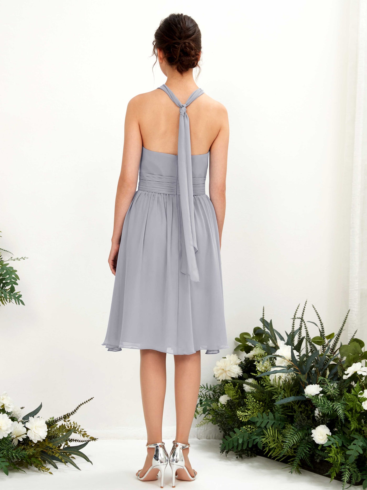 Halter Strapless Chiffon Bridesmaid Dress - Dusty Lavender (81222603)#color_dusty-lavender