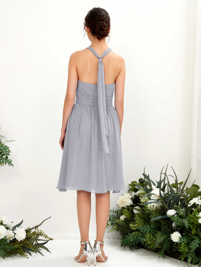 Carlyna Yvonne A-Line Dusty Lavender Bridesmaid Dress Knee-Length Sleeveless Round Neck Dress #color_dusty-lavender