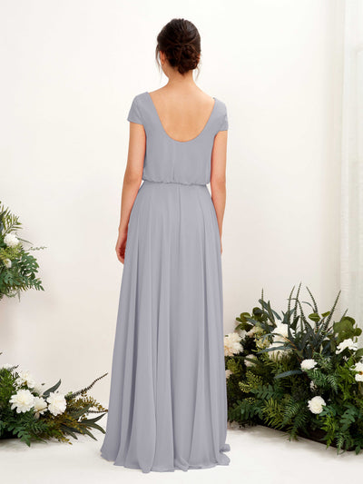Carlyna Pauline A-Line Dusty Lavender Bridesmaid Dress Maxi Cap Sleeve V-Neck Dress #color_dusty-lavender