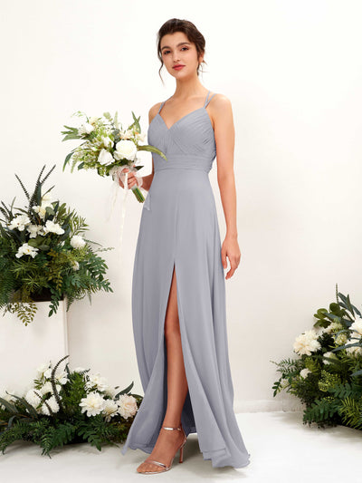 Carlyna Joa A-Line Dusty Lavender Bridesmaid Dress Maxi Sleeveless V-Neck Dress #color_dusty-lavender