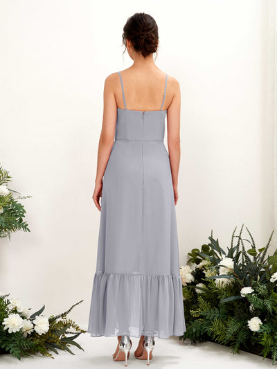 Carlyna Delia Sheath Dusty Lavender Bridesmaid Dress Maxi Sleeveless Spaghetti Strap Dress Back View #color_dusty-lavender