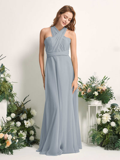 Carlyna Carolyn Convertible Dusty Blue-Upgrade Bridesmaid Dress Maxi Sleeveless Sweetheart Dress Side View 5 #color_dusty-blue-upgrade