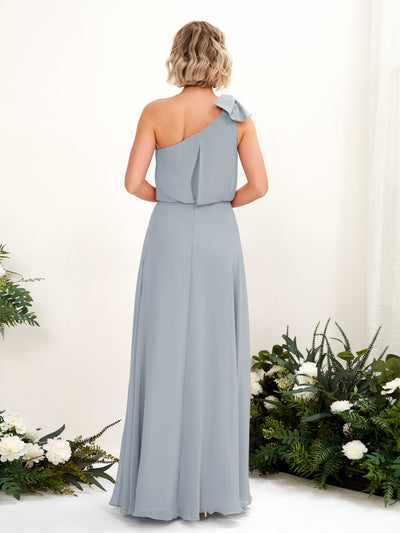 Carlyna Laurel A-Line Dusty Blue-Upgrade Bridesmaid Dress Maxi Sleeveless One Shoulder Dress #color_dusty-blue-upgrade