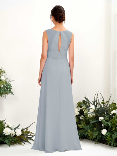 Carlyna Karen A-Line Dusty Blue-Upgrade Bridesmaid Dress Maxi Sleeveless V-Neck Dress #color_dusty-blue-upgrade