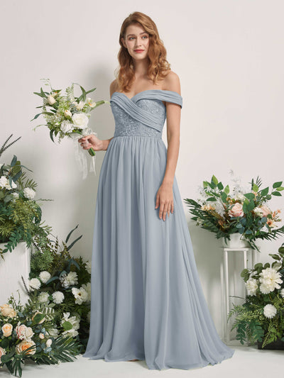 Carlyna Leona A-Line Dusty Blue-Upgrade Embroidered Bridesmaid Dress Maxi Sleeveless Sweetheart Dress #color_dusty-blue-upgrade