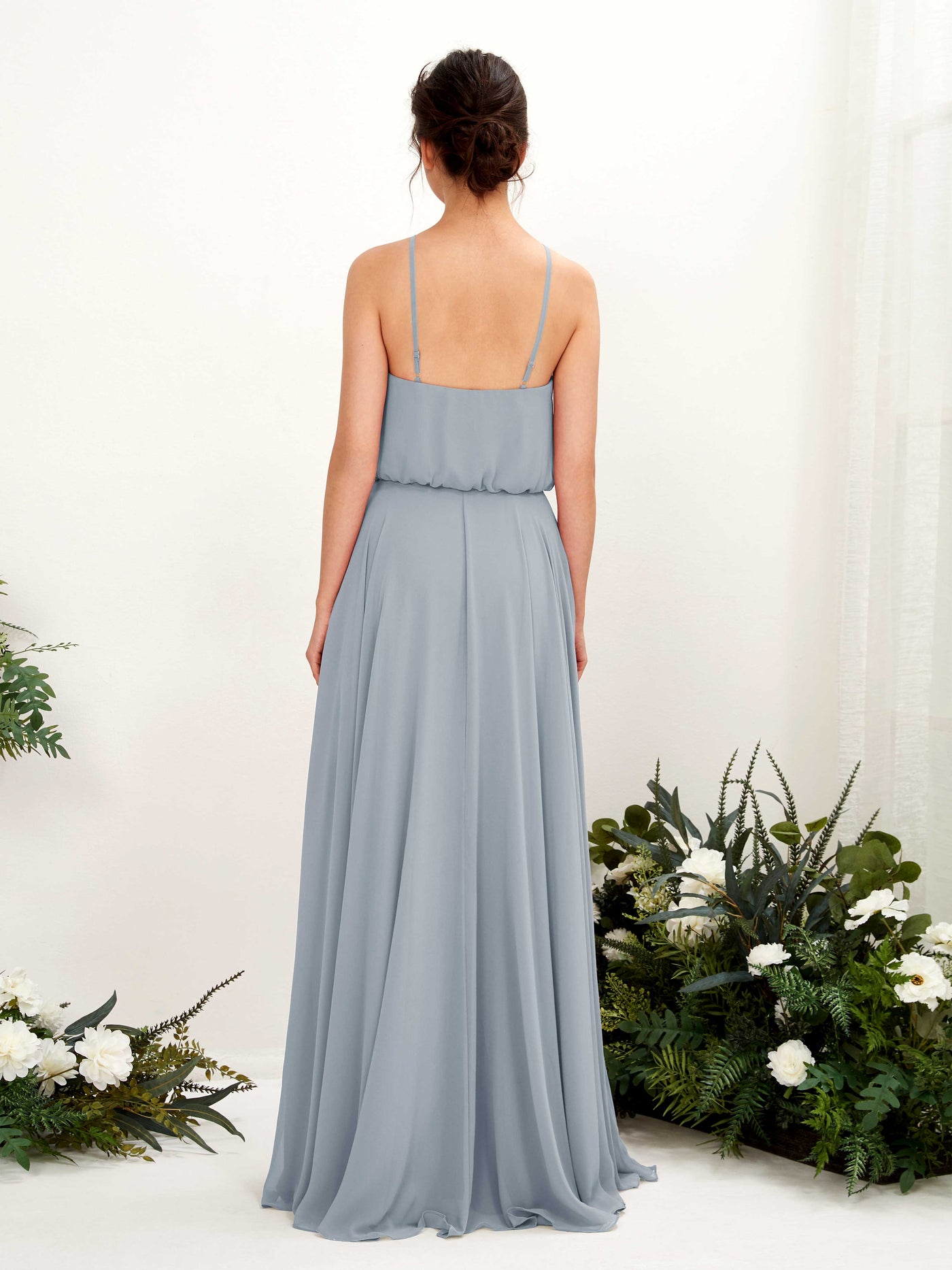 Bohemian Halter Spaghetti-straps Bridesmaid Dress - Dusty Blue-Upgrade (81223404)#color_dusty-blue-upgrade