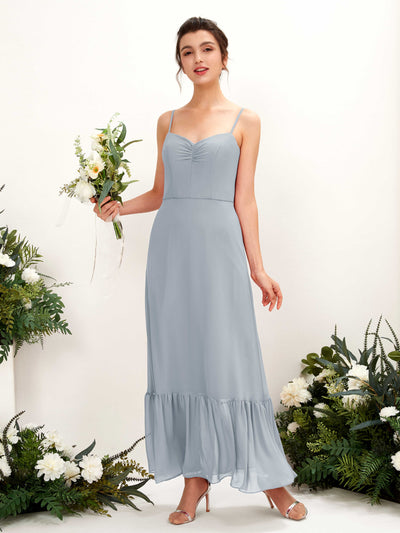 Carlyna Delia Sheath Dusty Blue-Upgrade Bridesmaid Dress Maxi Sleeveless Spaghetti Strap Dress Front View #color_dusty-blue-upgrade