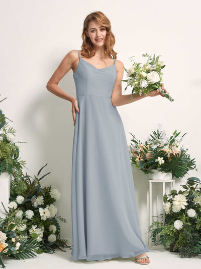 Carlyna Hannah A-Line Dusty Blue-Upgrade Bridesmaid Dress Maxi Sleeveless Sweetheart Dress Front View #color_dusty-blue-upgrade