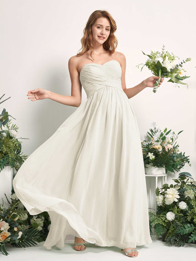 Carlyna Elma A-Line Ivory Bridesmaid Dress Maxi Sleeveless Sweetheart Dress Side View 2 #color_ivory