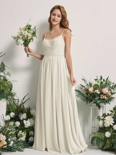 Carlyna Verna A-Line Ivory Beaded Bridesmaid Dress Maxi Sleeveless Sweetheart Dress #color_ivory