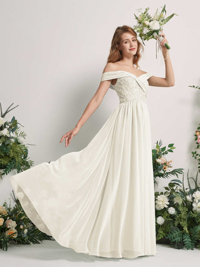 Carlyna Leona A-Line Ivory Embroidered Bridesmaid Dress Maxi Sleeveless Sweetheart Dress #color_ivory