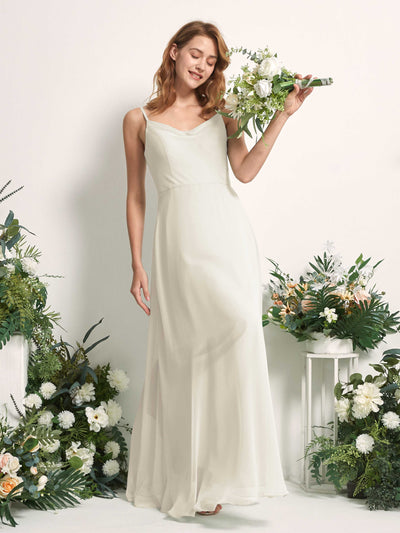 Carlyna Hannah A-Line Ivory Bridesmaid Dress Maxi Sleeveless Sweetheart Dress Side View 2 #color_ivory