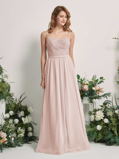 Carlyna Ursula A-Line Biscotti Beaded Bridesmaid Dress Maxi Sleeveless Sweetheart Dress #color_biscotti