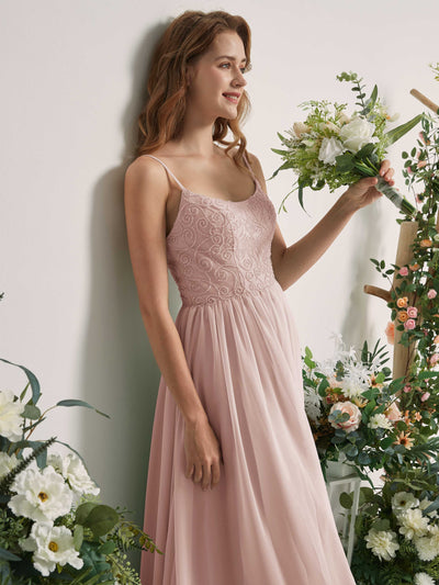 Carlyna Verna A-Line Biscotti Beaded Bridesmaid Dress Maxi Sleeveless Sweetheart Dress #color_biscotti