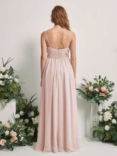 Carlyna Verna A-Line Biscotti Beaded Bridesmaid Dress Maxi Sleeveless Sweetheart Dress #color_biscotti