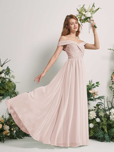 Carlyna Leona A-Line Biscotti Embroidered Bridesmaid Dress Maxi Sleeveless Sweetheart Dress #color_biscotti