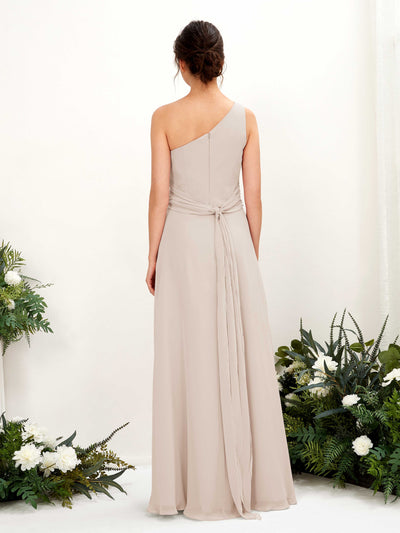 Carlyna Trita Sheath Champagne Bridesmaid Dress Maxi Sleeveless One Shoulder Dress #color_champagne