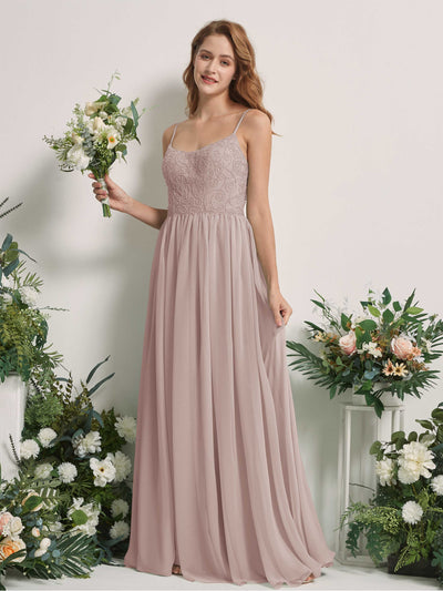 Carlyna Verna A-Line Taupe Beaded Bridesmaid Dress Maxi Sleeveless Sweetheart Dress #color_taupe