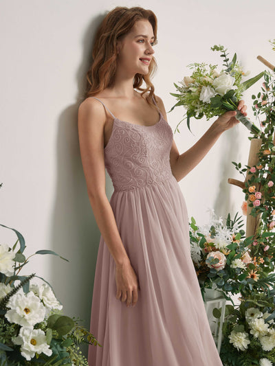 Carlyna Verna A-Line Taupe Beaded Bridesmaid Dress Maxi Sleeveless Sweetheart Dress #color_taupe