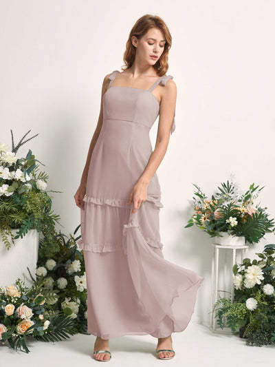 Carlyna Kaiya A-Line Taupe Bridesmaid Dress Maxi Sleeveless Straight Dress #color_taupe