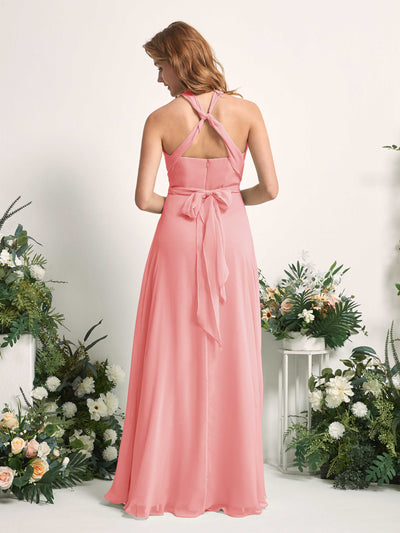Carlyna Carolyn Convertible Ballet Pink Bridesmaid Dress Maxi Sleeveless Sweetheart Dress Back View #color_ballet-pink