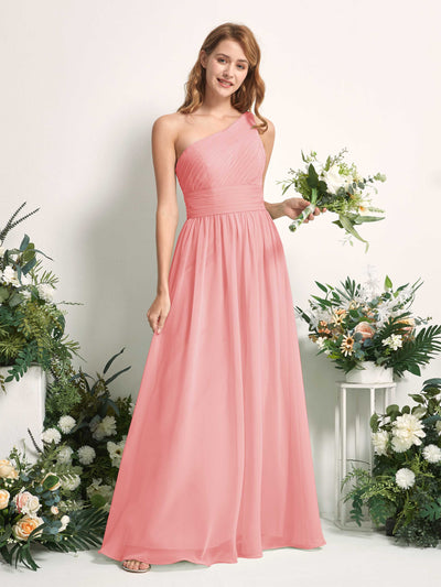 Carlyna Pandora A-Line Ballet Pink Bridesmaid Dress Maxi Sleeveless One Shoulder Dress #color_ballet-pink