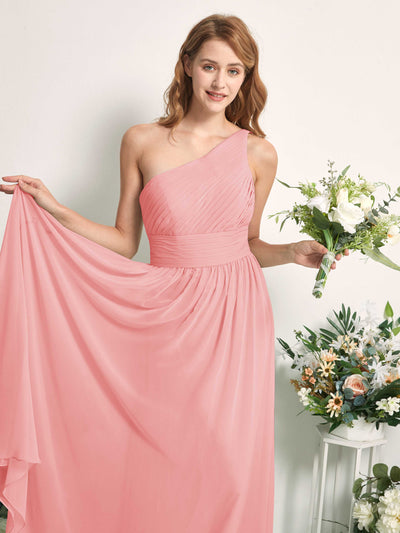 Carlyna Pandora A-Line Ballet Pink Bridesmaid Dress Maxi Sleeveless One Shoulder Dress #color_ballet-pink