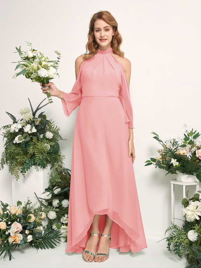 Carlyna Maxine A-Line Ballet Pink Bridesmaid Dress Maxi Sleeveless Round Neck Dress #color_ballet-pink