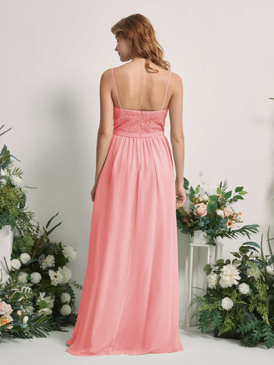 Carlyna Ursula A-Line Ballet Pink Beaded Bridesmaid Dress Maxi Sleeveless Sweetheart Dress #color_ballet-pink