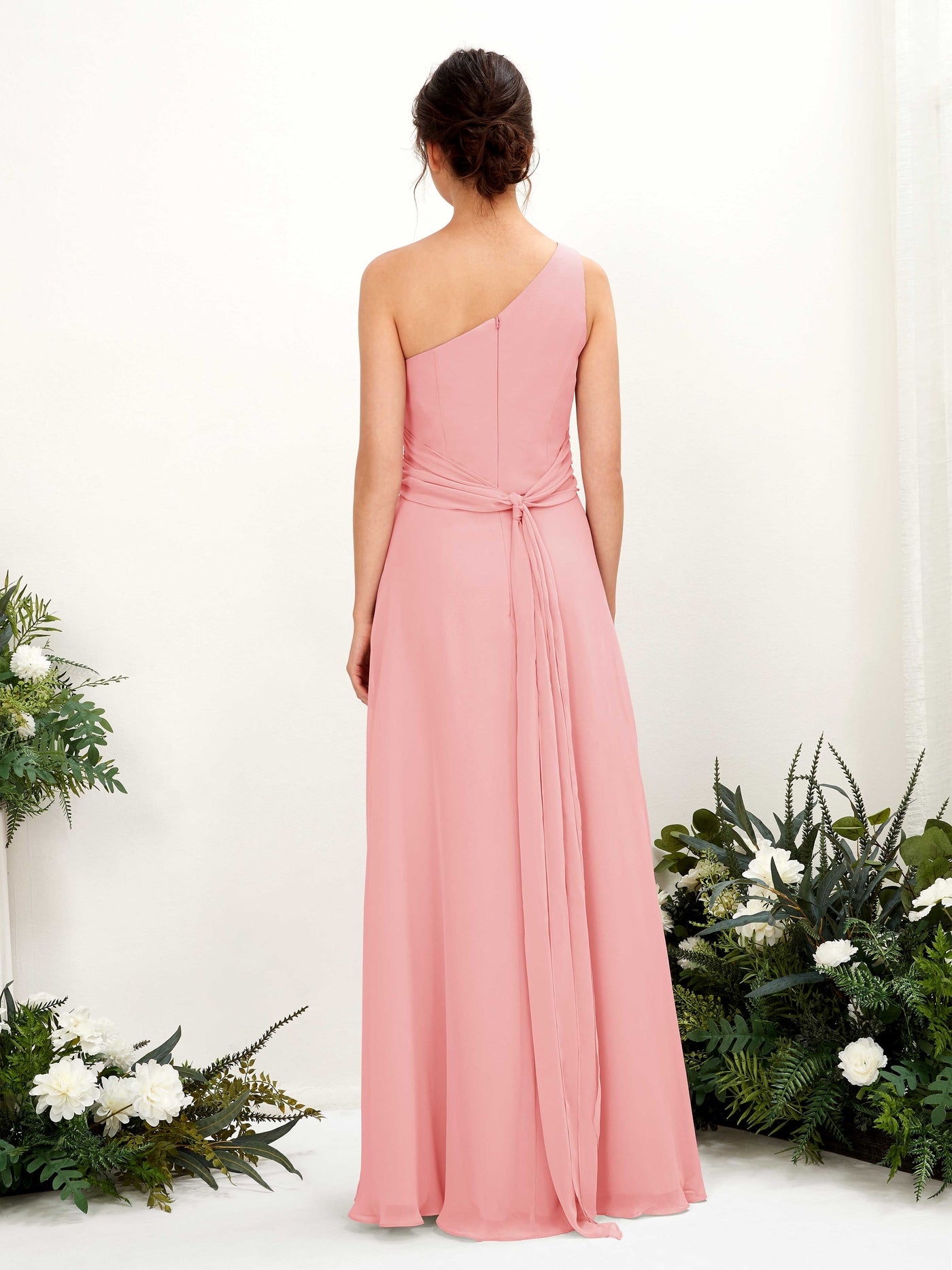 A-line One Shoulder Sleeveless Bridesmaid Dress - Ballet Pink (81224740)#color_ballet-pink