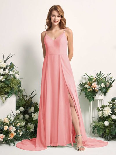 Carlyna Marcia A-Line Ballet Pink Bridesmaid Dress Maxi Sleeveless V-Neck Dress #color_ballet-pink