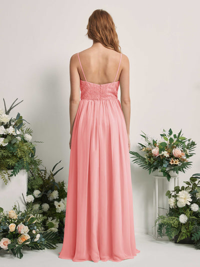 Carlyna Verna A-Line Ballet Pink Beaded Bridesmaid Dress Maxi Sleeveless Sweetheart Dress #color_ballet-pink