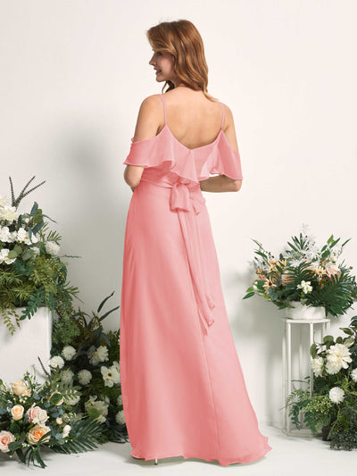 Carlyna Yvette A-Line Ballet Pink Bridesmaid Dress Maxi Sleeveless V-Neck Dress #color_ballet-pink
