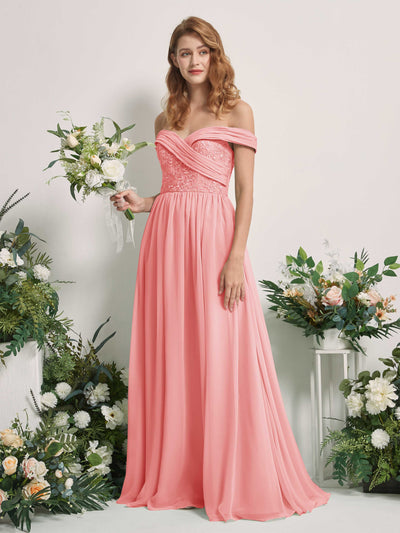 Carlyna Leona A-Line Ballet Pink Embroidered Bridesmaid Dress Maxi Sleeveless Sweetheart Dress #color_ballet-pink