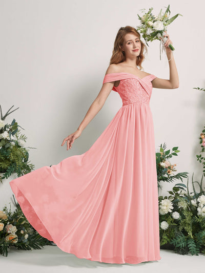 Carlyna Leona A-Line Ballet Pink Embroidered Bridesmaid Dress Maxi Sleeveless Sweetheart Dress #color_ballet-pink
