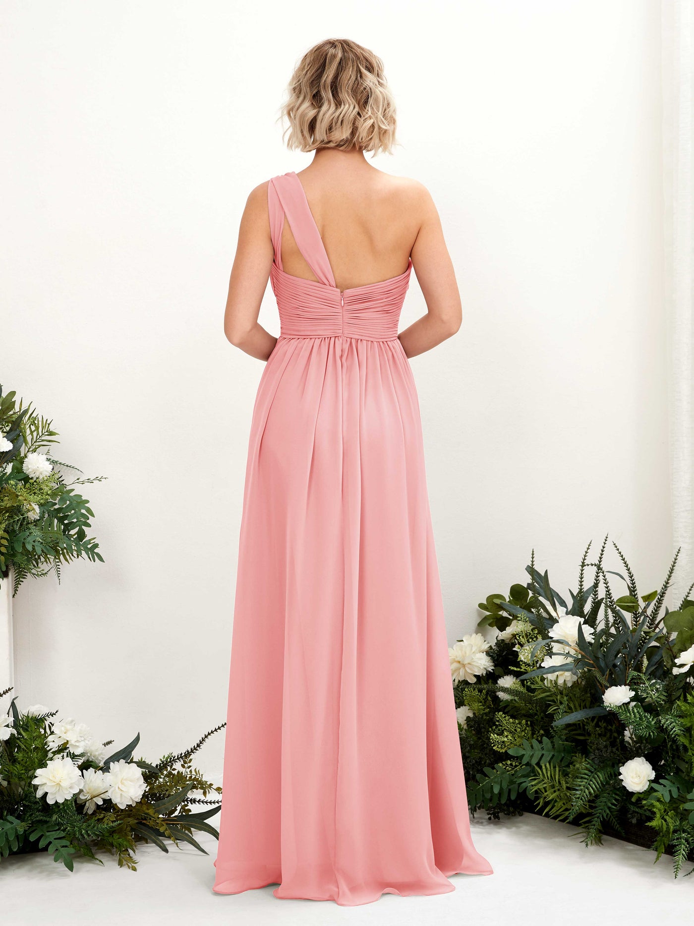One Shoulder Sleeveless Chiffon Bridesmaid Dress - Ballet Pink (81225040)#color_ballet-pink