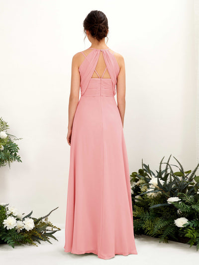 Carlyna Joa A-Line Ballet Pink Bridesmaid Dress Maxi Sleeveless V-Neck Dress #color_ballet-pink
