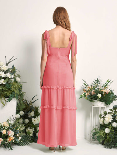 Carlyna Kaiya A-Line Coral Pink Bridesmaid Dress Maxi Sleeveless Straight Dress #color_coral-pink